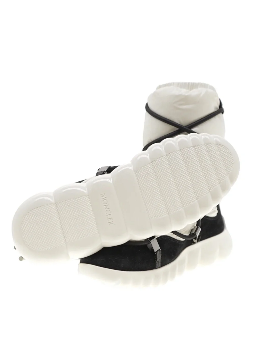 Moncler Cora Woman's Snow Boots White Nylon Size 40 US New